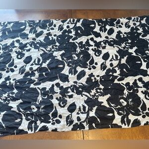 Michael Stars Black and White Floral Scarf